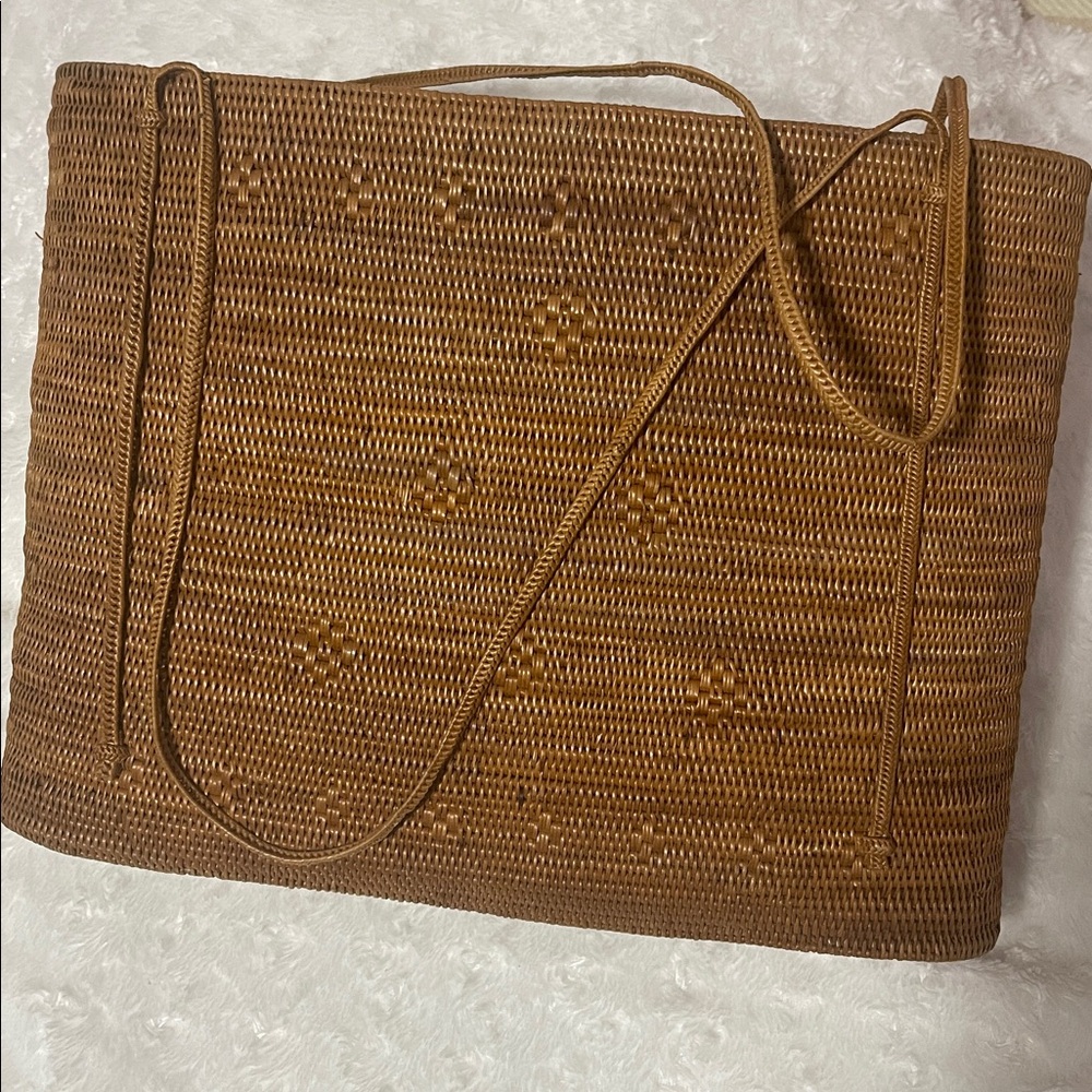 ❗️SOLD❗️Elegant Brown Woven Tote Bag